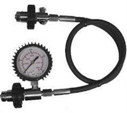 Overvul slang DIN, 300 bar, manometer