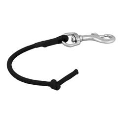 Pig tail SS bolt snap w/ bungee 6mm